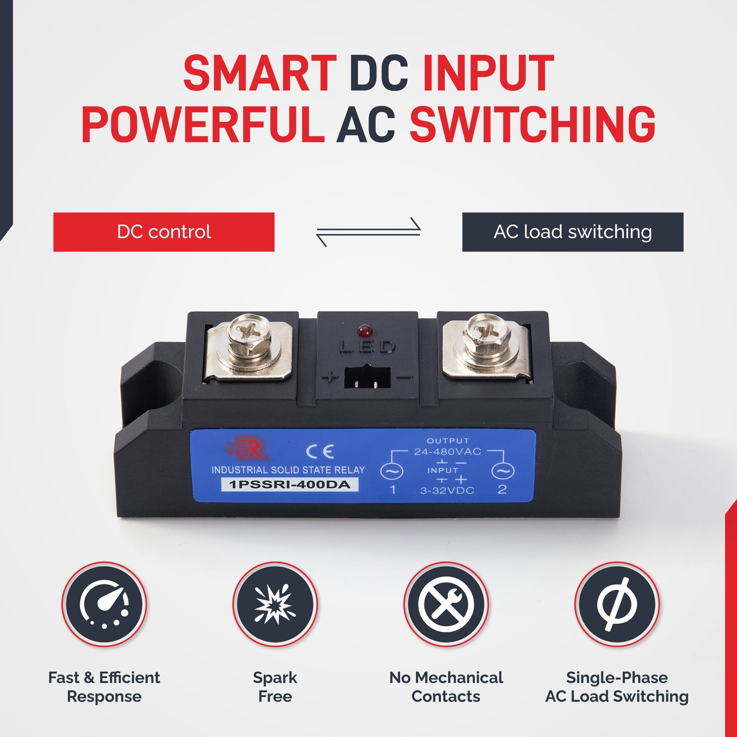 60 Solid State Relay | Single Phase Industrial | DA (DC-AC)