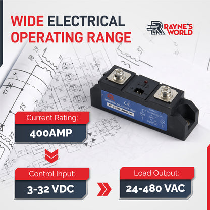 60-400A Solid State Relay | Single Phase Industrial | DA (DC-AC)