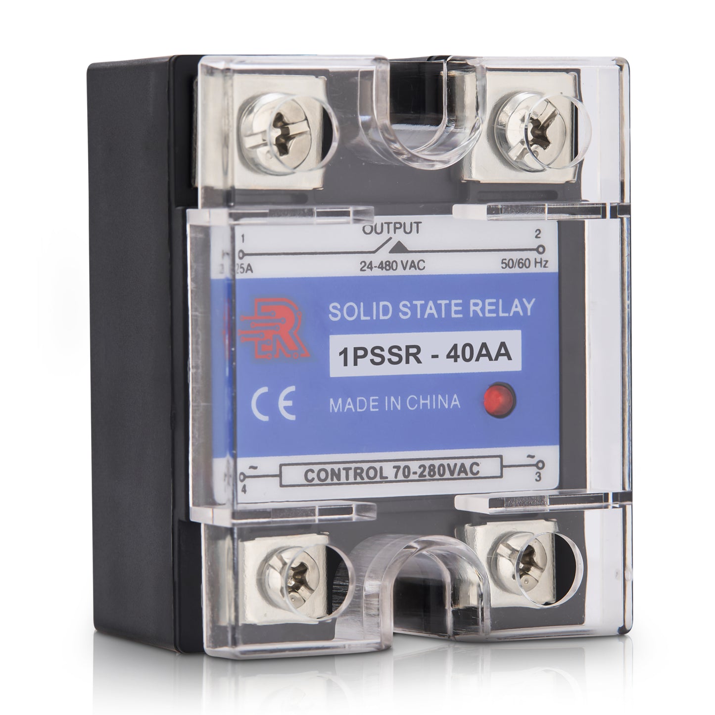 40 Amp AA Solid State Relay Module SSR-AC to AC-70-280VAC Control-24-480VAC Output