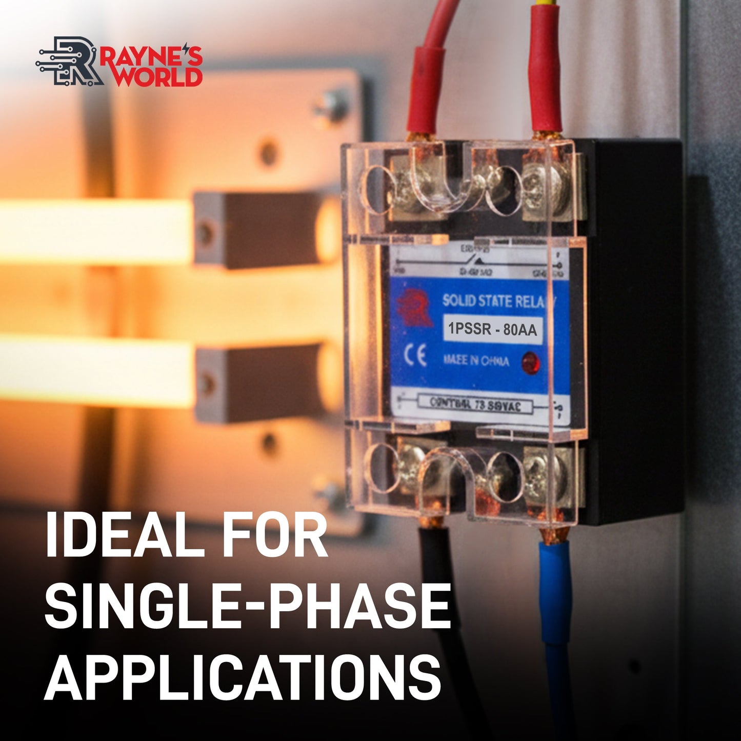 80 Amp AA Solid State Relay Module SSR-AC to AC-70-280VAC Control-24-480VAC Output