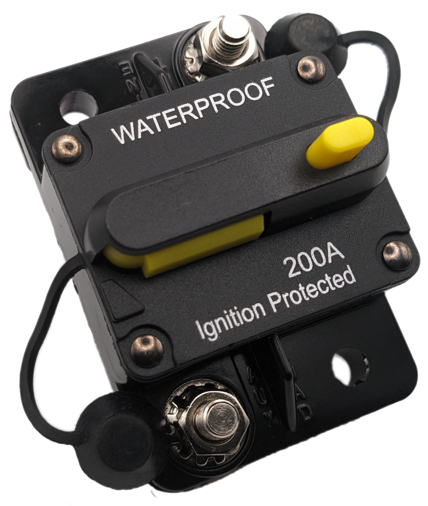 200 Amp Waterproof Circuit Breaker 12-48V Manual Reset Yellow Buttons