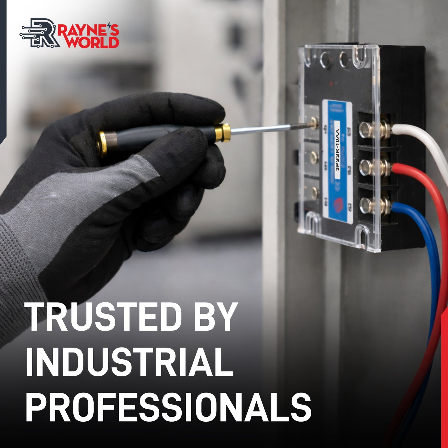 10 Amp AA 3 Phase Solid State Relay Module SSR-AC to AC-70-280VAC Control-24-480VAC Output