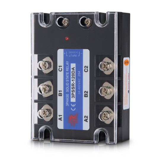 120 Amp DA 3 Phase Solid State Relay Module SSR-DC to AC-3-32VDC Control-24-480VAC Output