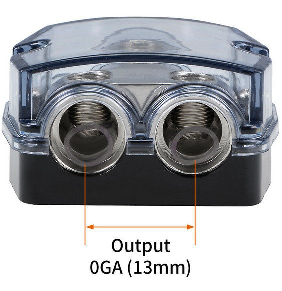 2 Way Distribution Block 0-4 AWG In, 0-4 AWG Out Power or Ground