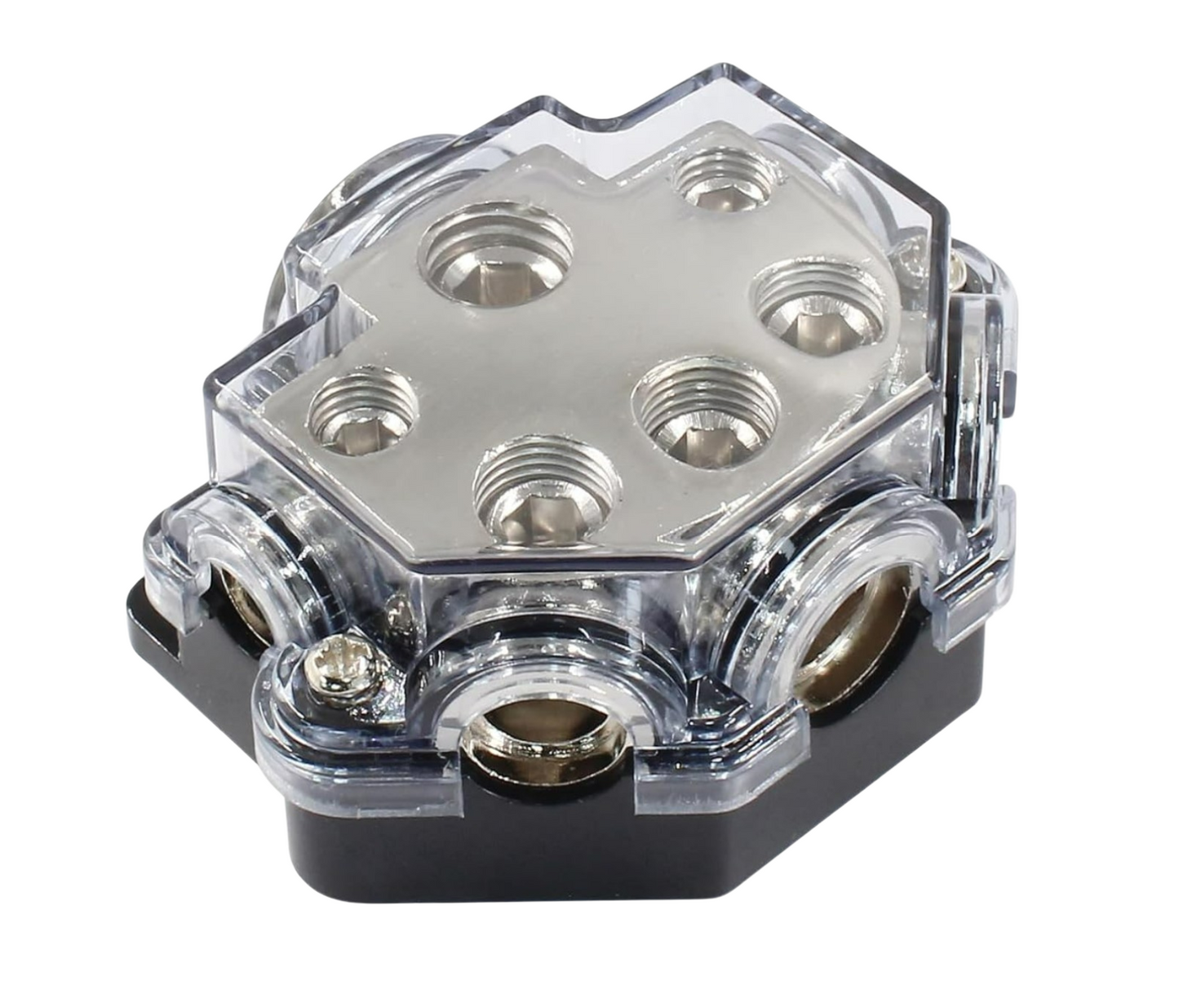 5 Way Power/Ground Distribution Block 0 AWG In, 2/4/8 AWG Out