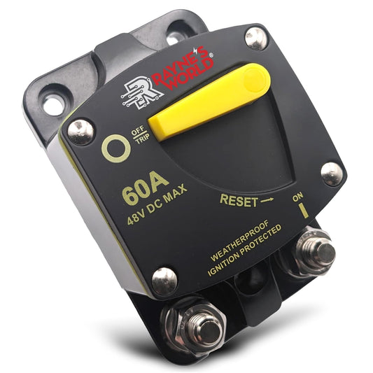 60 Amp Heavy Duty Circuit Breaker Manual Reset 12-48V