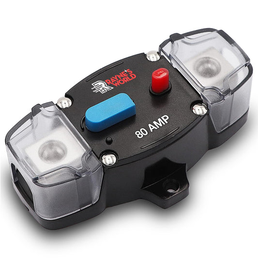 80 Amp Inline Waterproof Circuit Breaker with Dust Covers 12-48V