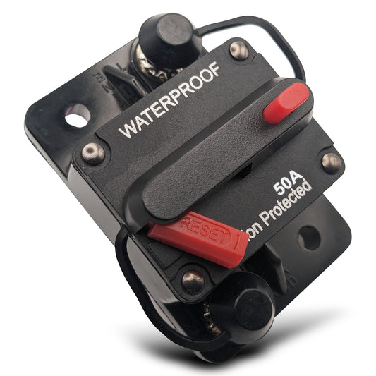 50 Amp Waterproof Circuit Breaker 12-48V Manual Reset