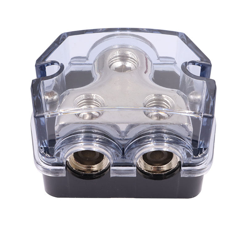 2 Way Distribution Block 0-4 AWG In, 4-8 AWG Out Power or Ground