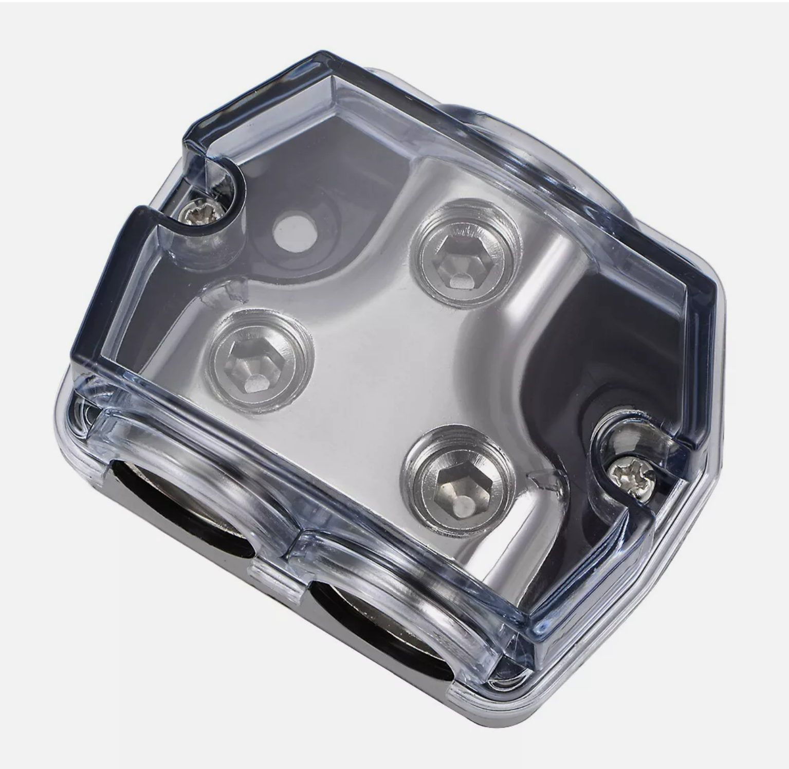 2 Way Distribution Block 0-4 AWG In, 0-4 AWG Out Power or Ground ...