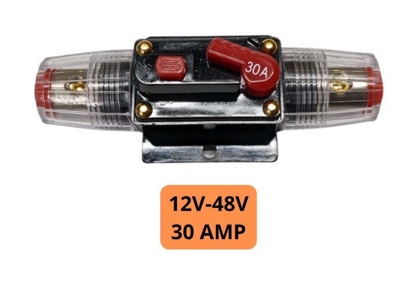 40 Amp Inline Waterproof Circuit Breaker Auto/Marine/Solar Manual Reset 12V-48V